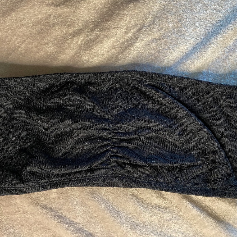 Black Tiger Print Bandeau